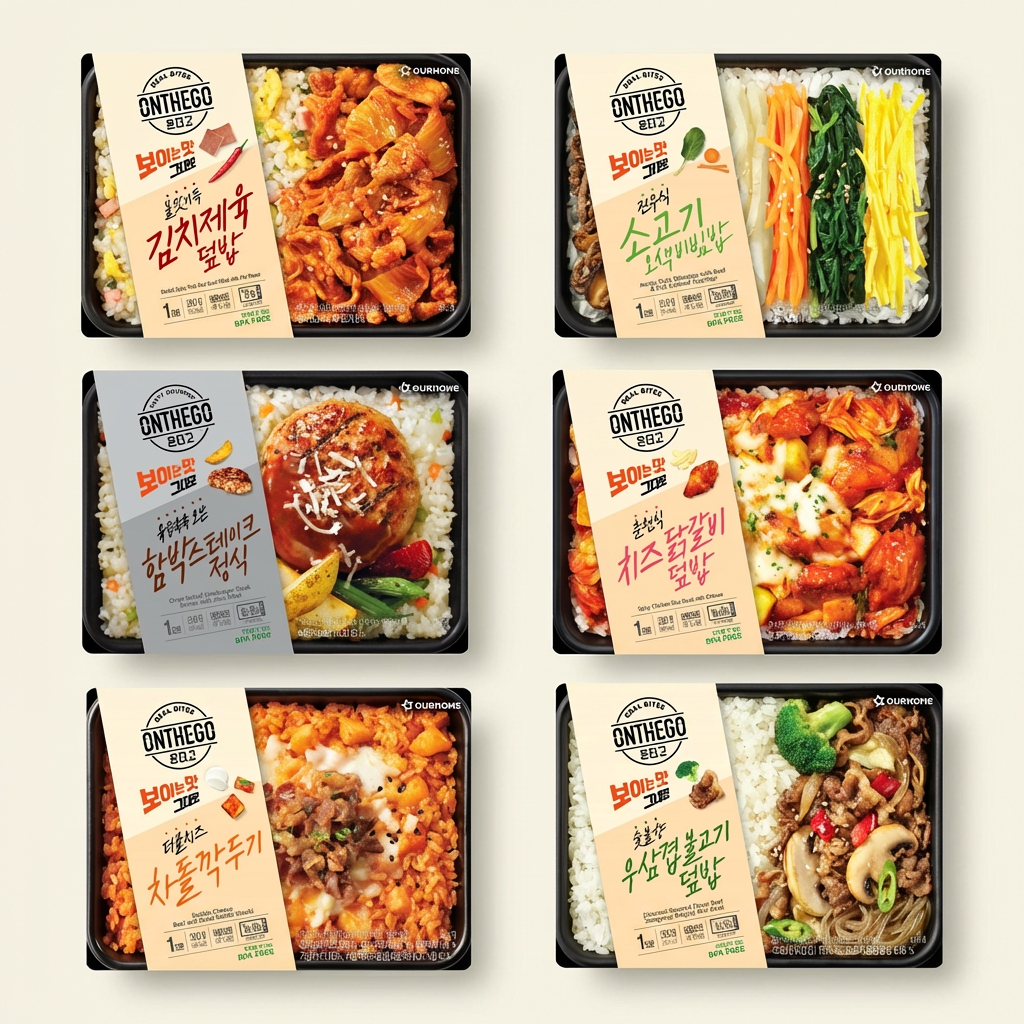아워홈 온더고 직장인 도시락 BEST 6종, 290g, 6팩