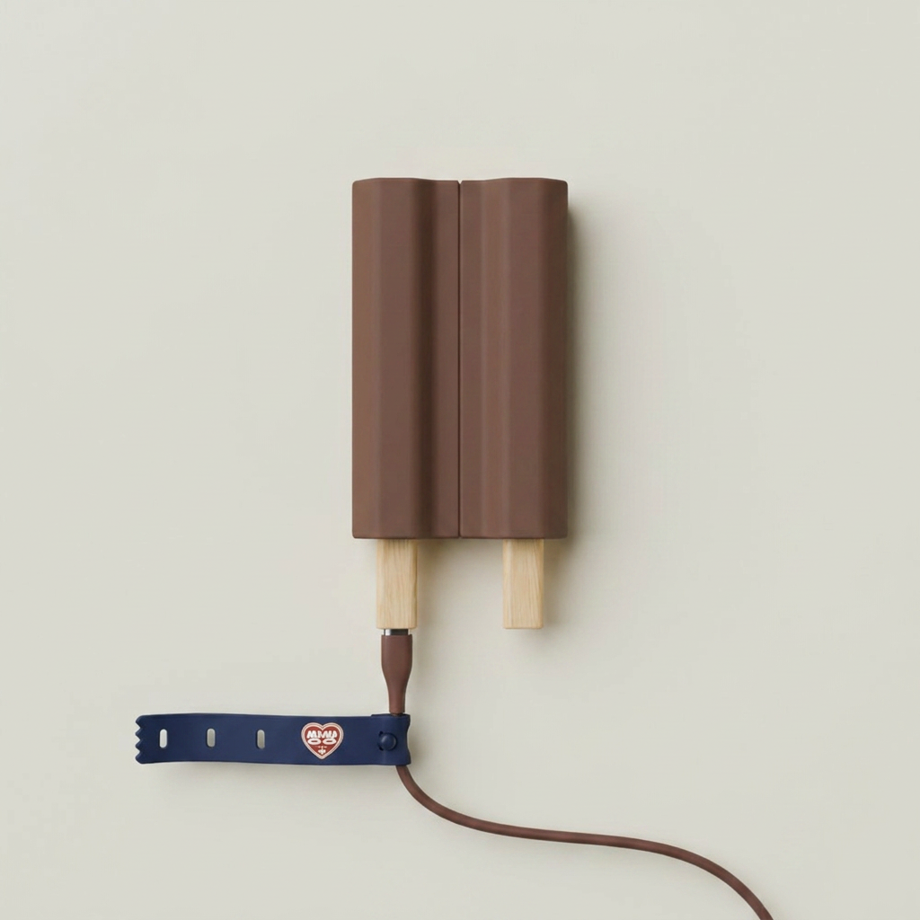 미니덕트 쌍쌍바 듀얼 손난로 보조배터리, 초코브라운, 10000mAh, 1개