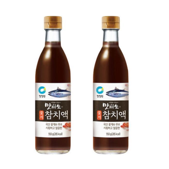 청정원 꽃게 참치액, 950g, 2개