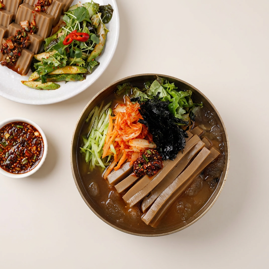 참도깨비 명인 전통 도토리묵 세트, 도토리묵 400g + 묵사발육수 318g, 3세트