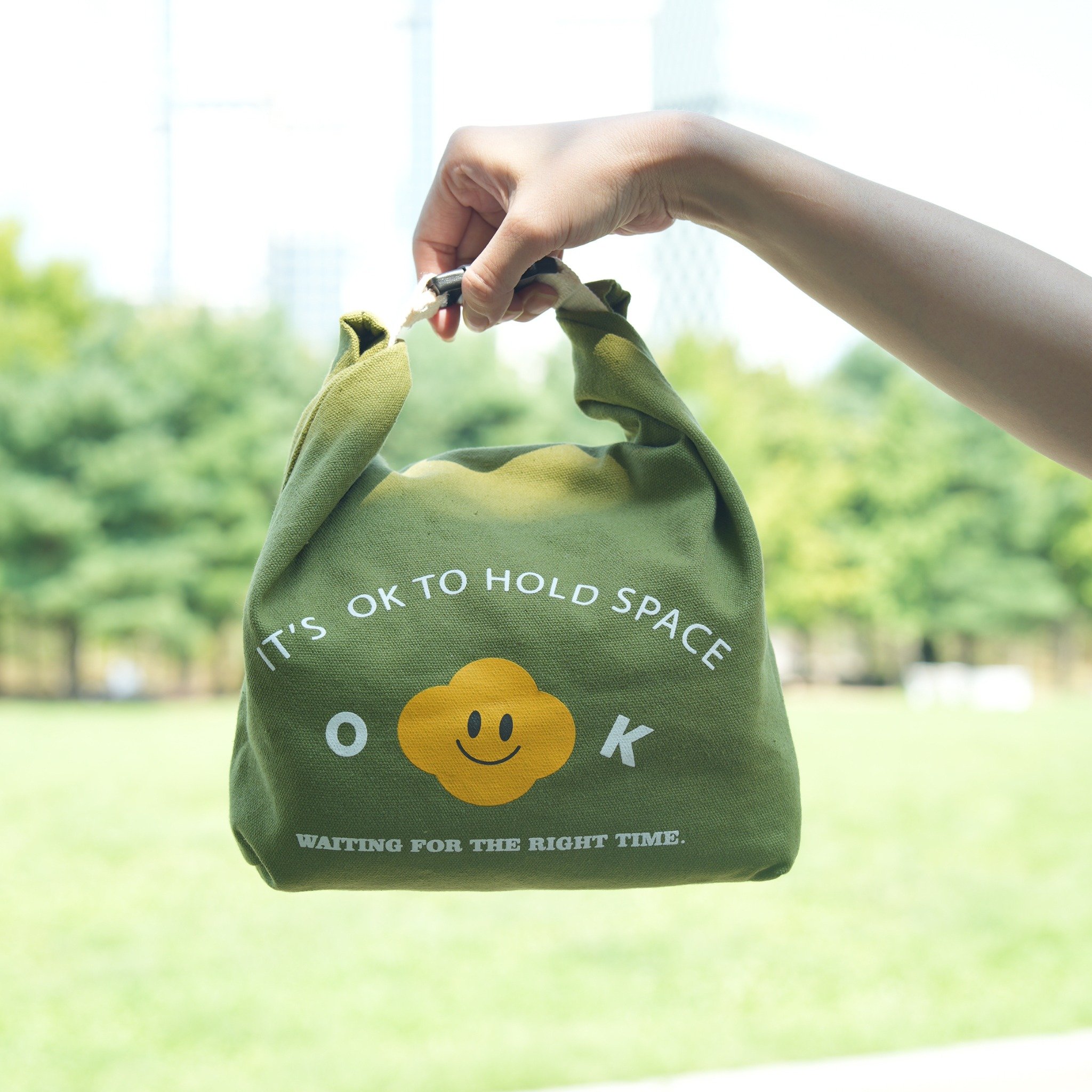 러블리바스 이뿜미뿜 도시락 가방 보온 보냉백 미니 보냉 런치백, 그린, one size, 1개