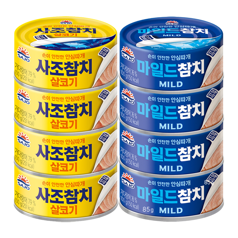 사조참치, 살코기참치 100g 4개 + 마일드참치 100g 4개, 8개 가격 추이 사조참치, 살코기참치 100g 4개 + 마일드참치 100g 4개, 8개 - 최저가 12,700원