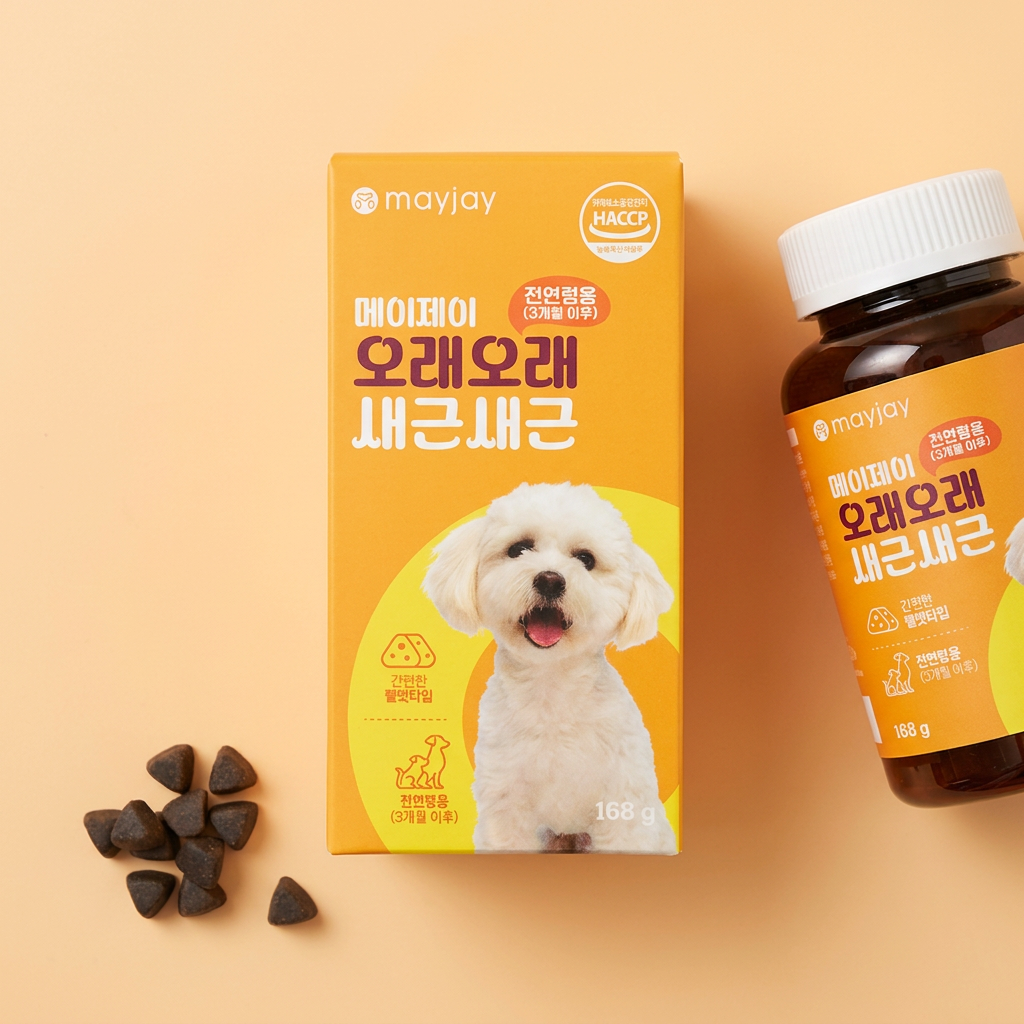 메이제이 강아지 기관지 영양제 오래오래 새근새근 *2, 1+1