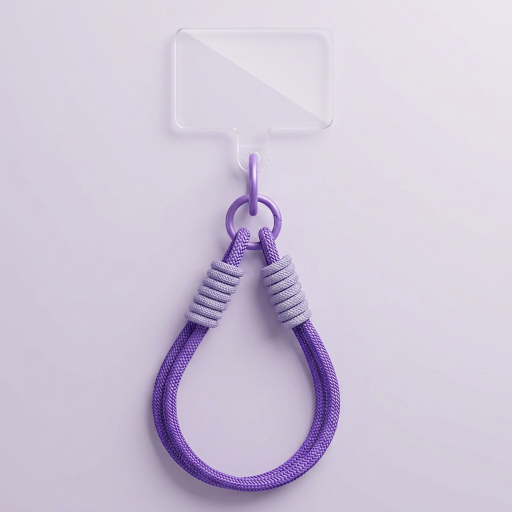 핸드폰 손목 스트랩, 로프, 퍼플, 1개