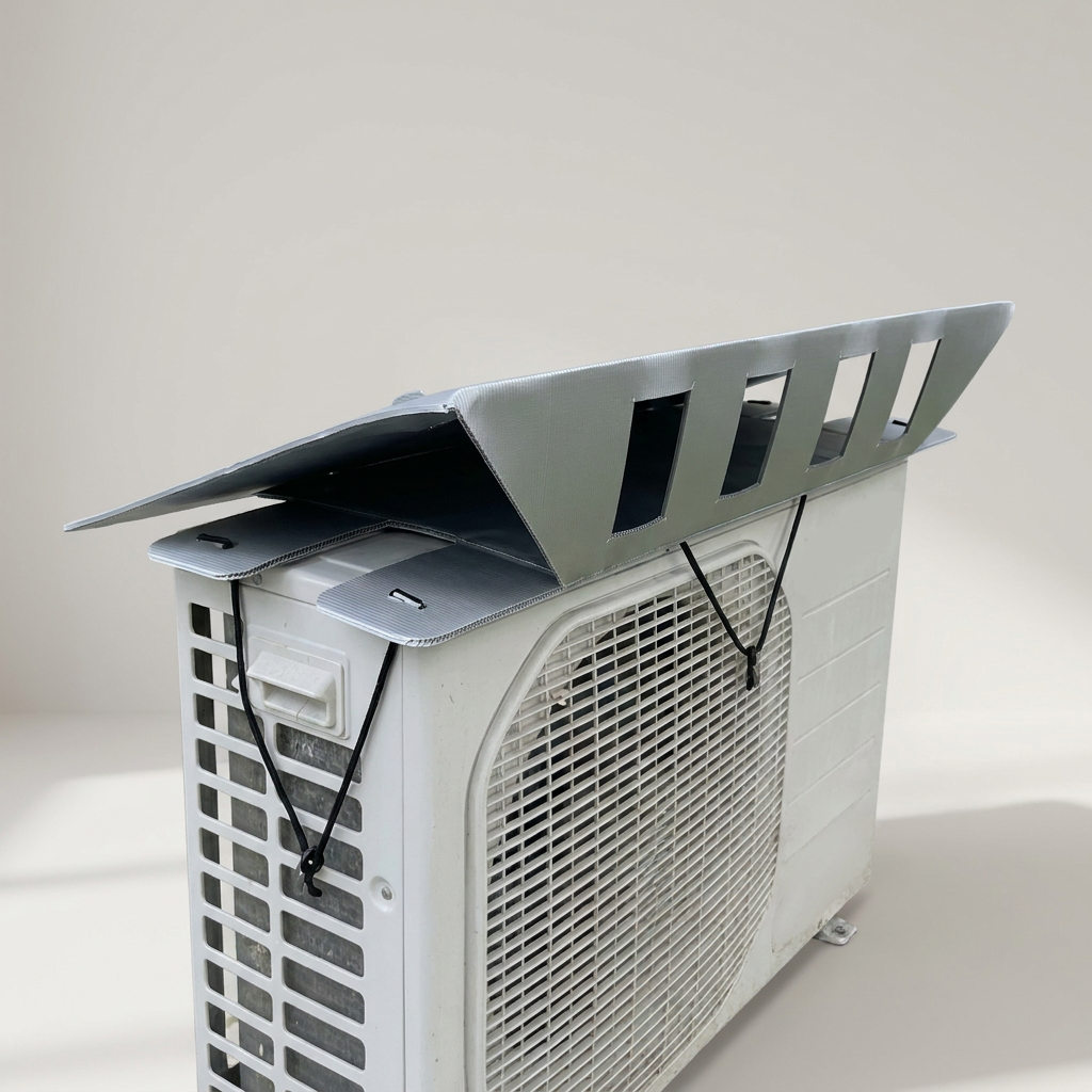 스토움 에어컨 실외기 커버, 그레이, 880x450mm