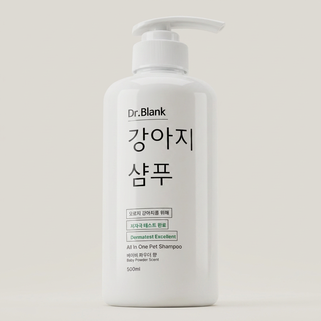 닥터블랭크 저자극 강아지 올인원 샴푸, 베이비파우더향, 500ml, 1개