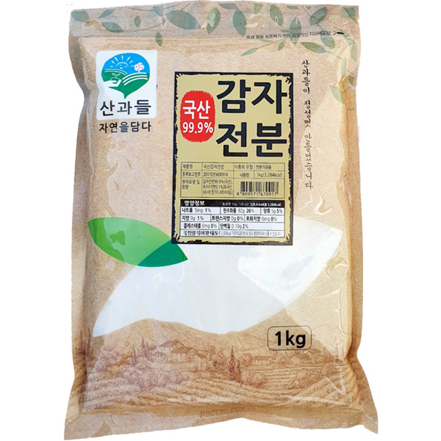 산과들 국산감자전분, 1kg, 3개
