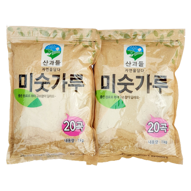 산과들,20곡미숫가루,1kg,2개