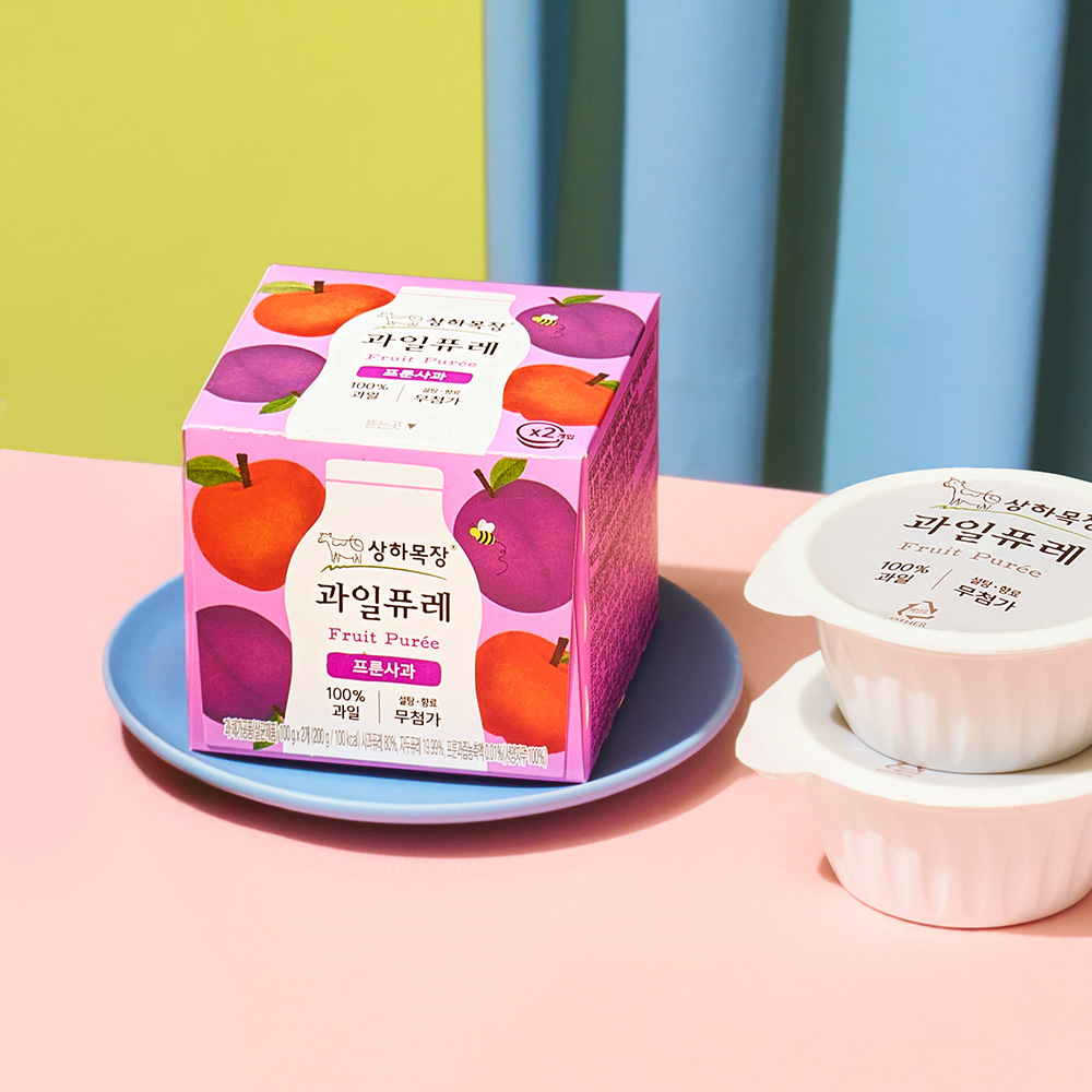 매일 상하목장 과일퓨레, 프룬사과, 100g, 12개