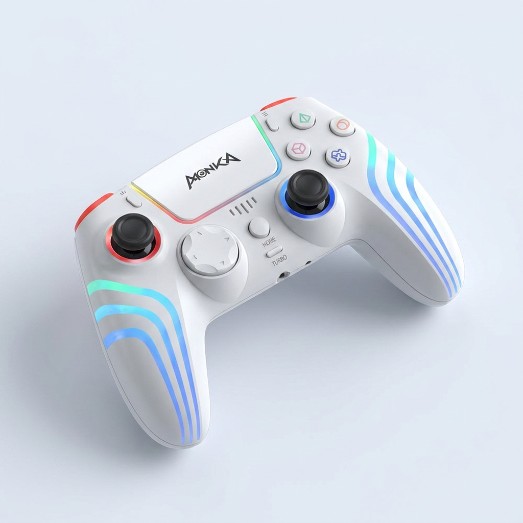 MONKA GT-96 블루투스 게임패드 화이트 게이밍 컨트롤러 조이스틱 조이패드 무선 블루투스, 1개