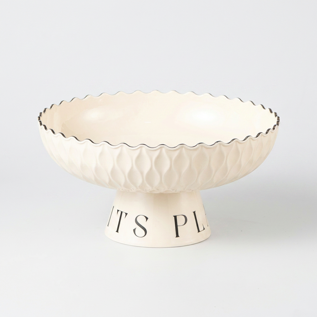 윈프라이스 과일 디저트 플레이팅 트레이, 아이보리, 25cm, 1개