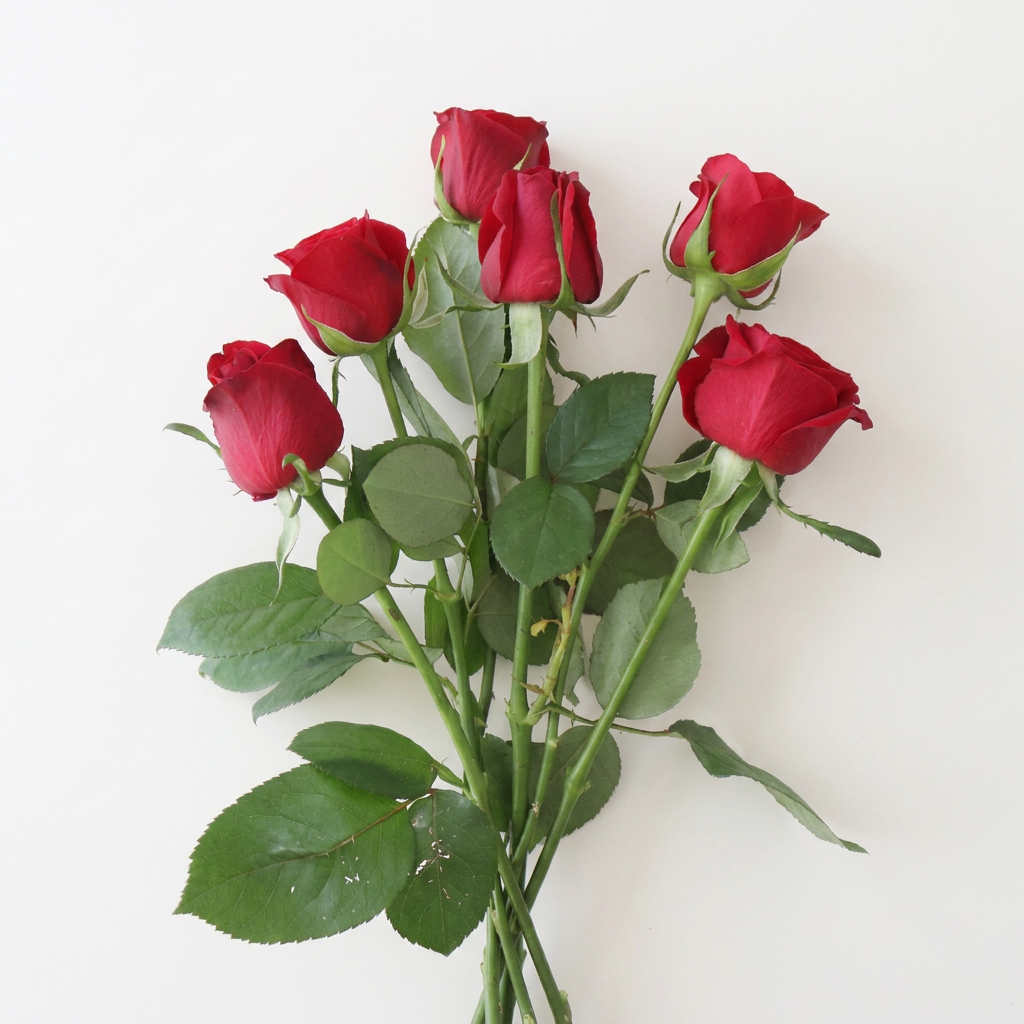 모리앤 장미 생화단, 레드, 3송이, 1단