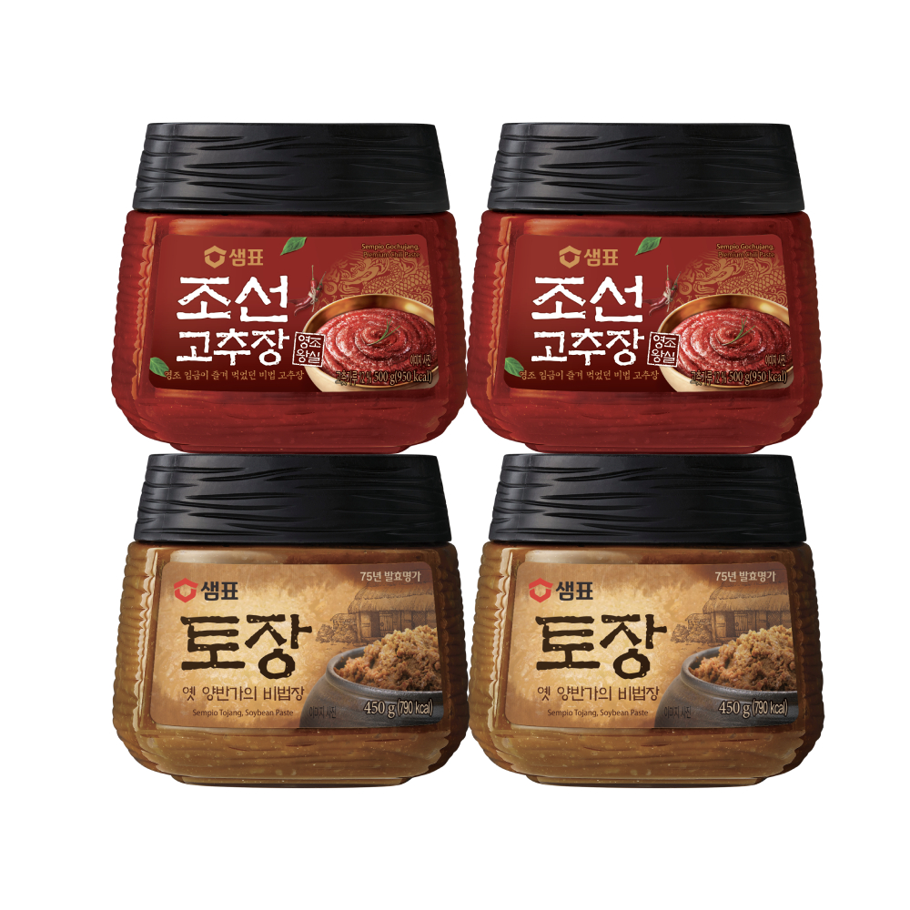 샘표 조선고추장, 500g, 2개 + 토장, 450g, 2개 가격 추이 샘표 조선고추장, 500g, 2개 + 토장, 450g, 2개 - 최저가 18,900원