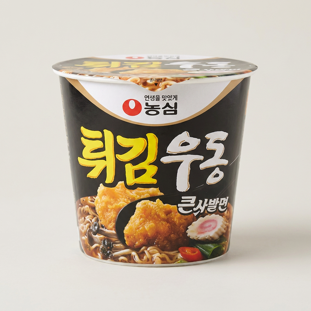 농심 튀김우동 큰컵, 111g, 16개