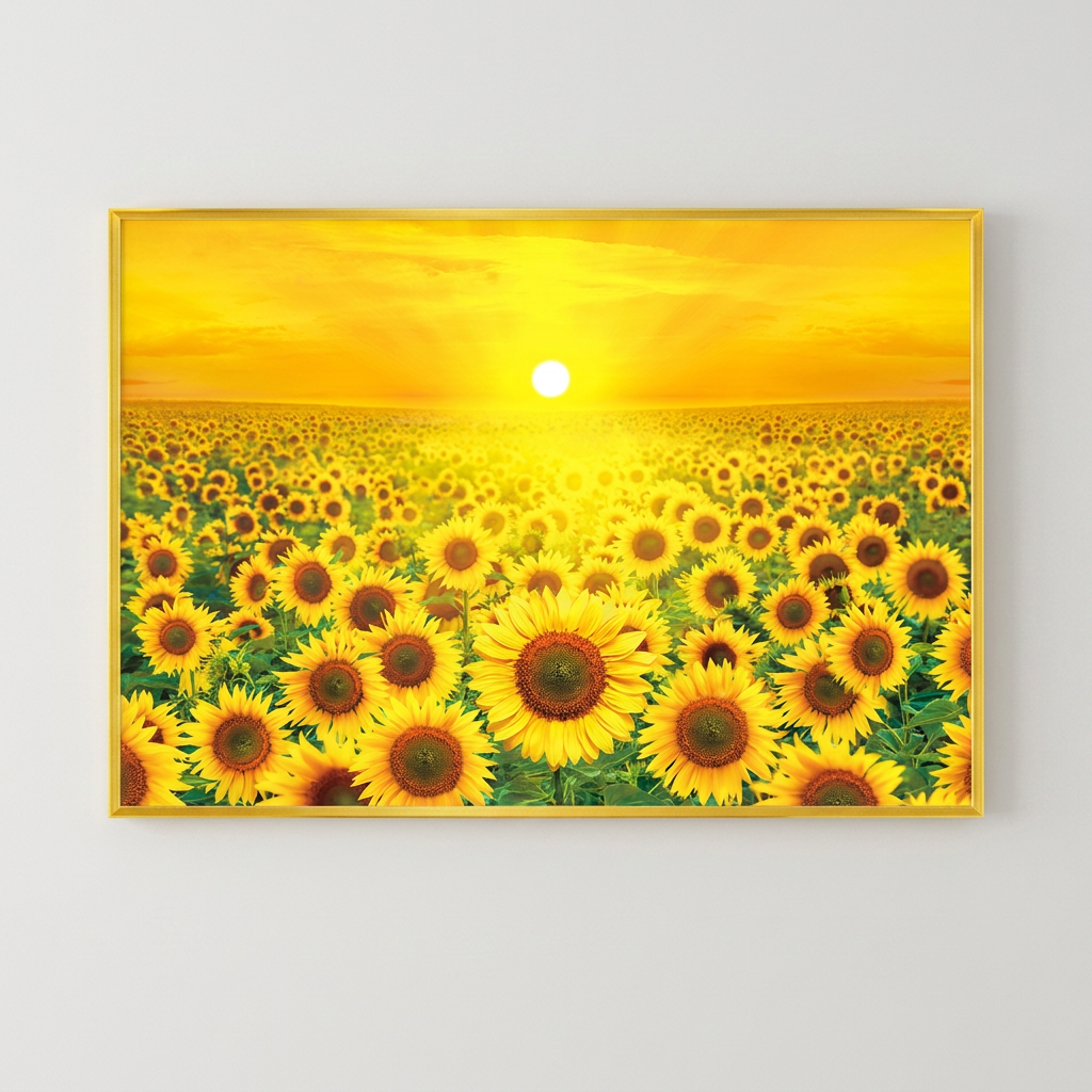 황금빛해바라기 액자, A2, 42x60cm, 골드, 1개