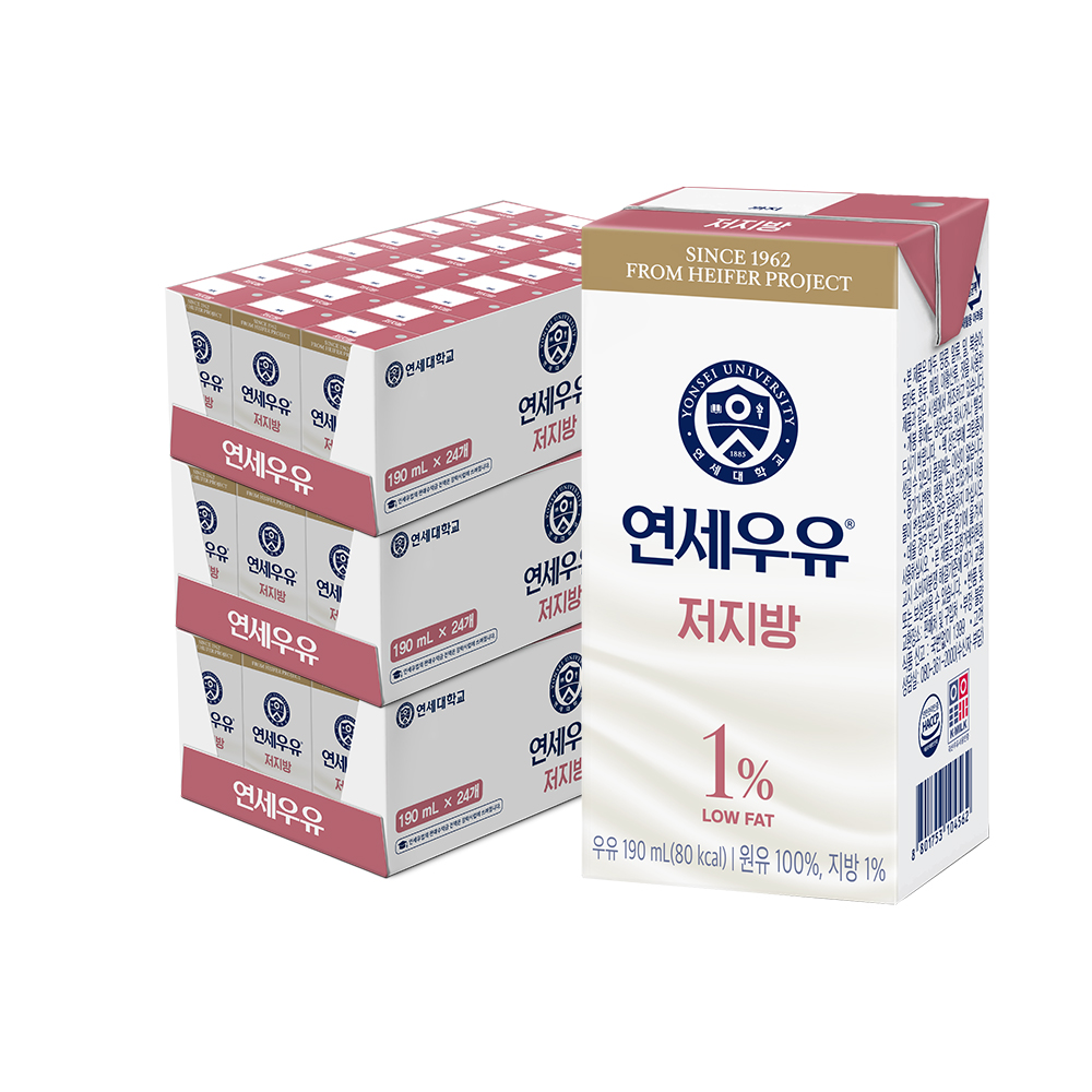 연세유업 연세우유 저지방 우유, 190ml, 72개 가격 비교 연세대학교 연세유업 연세유업 연세우유 저지방 우유, 190ml, 72개