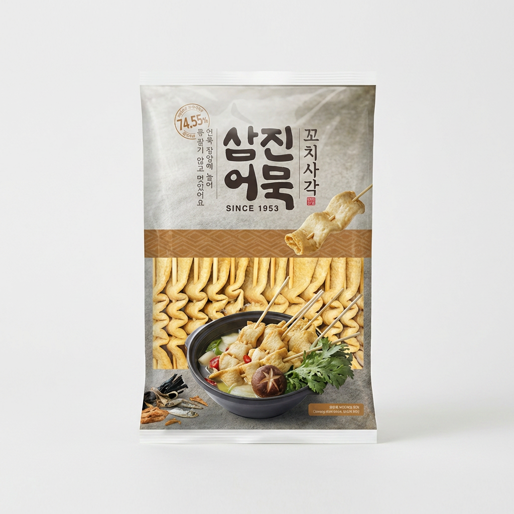 삼진어묵 NEW꼬치사각, 1016g, 4개