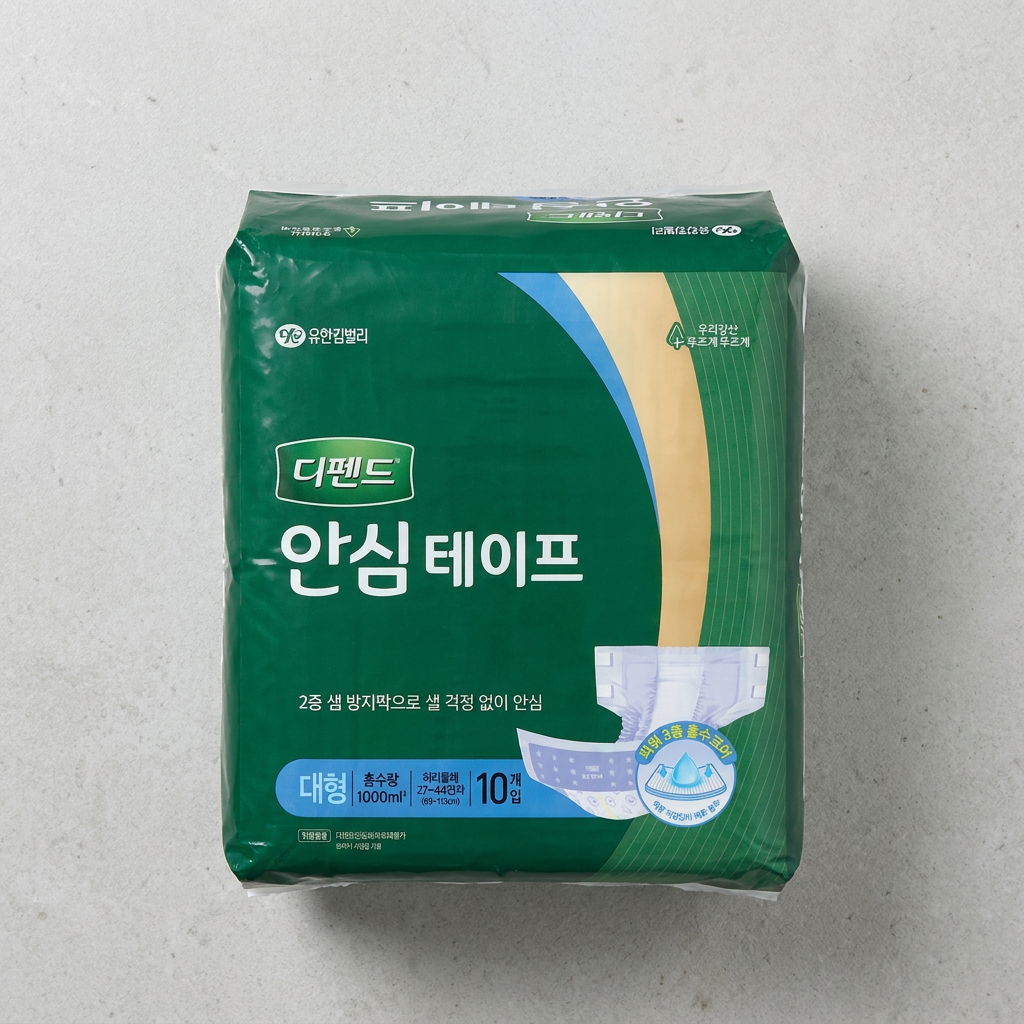 디펜드 안심 테이프, 대형, 10매, 4팩