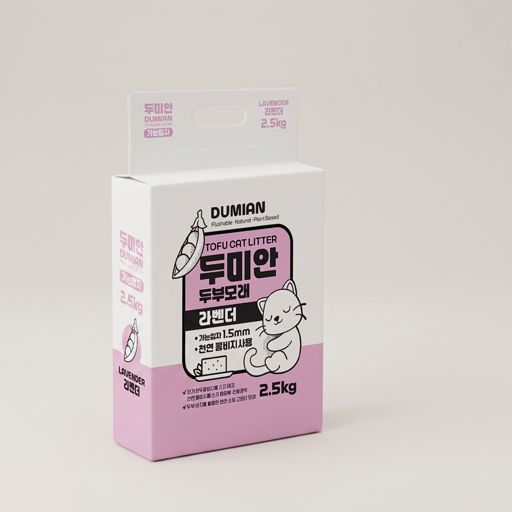 두미안 두부모래, 라벤더, 2.5kg, 6개