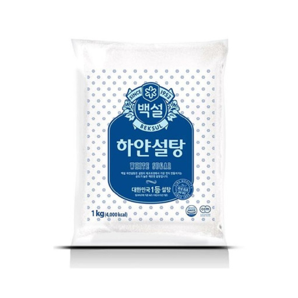 백설 하얀 설탕, 1kg, 4개
