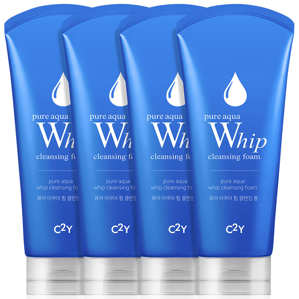 에스세이지 주식회사 C2Y 퓨어 아쿠아 휩 클렌징 폼, 120ml, 4개