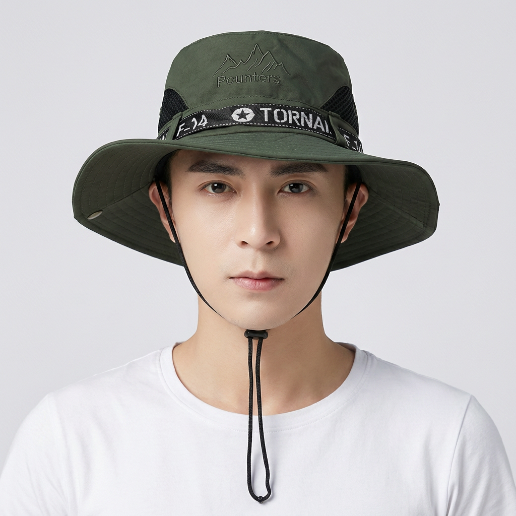 마운틴 F14 아웃도어 모자, 다크그린, 59cm, 1개