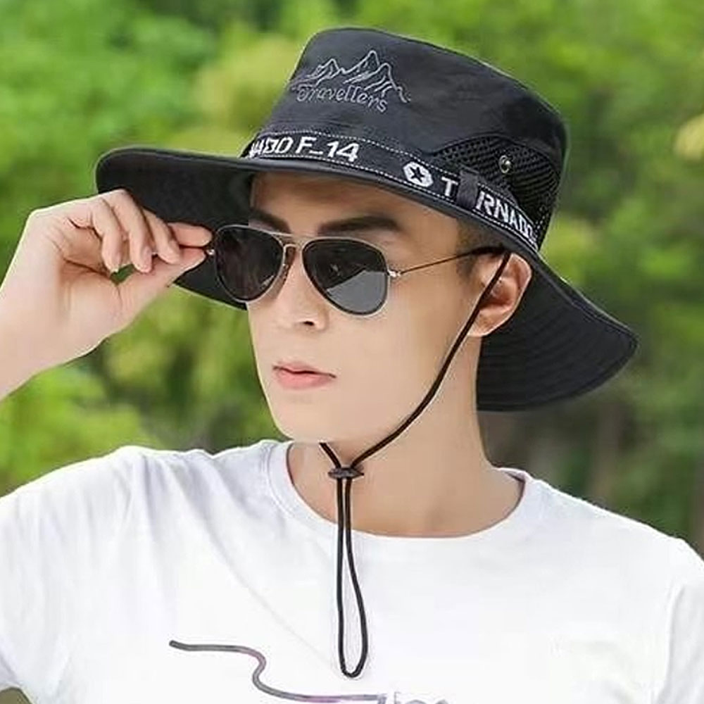 에스엔에스글로벌 마운틴 F14 아웃도어 모자, 블랙, 59cm, 1개