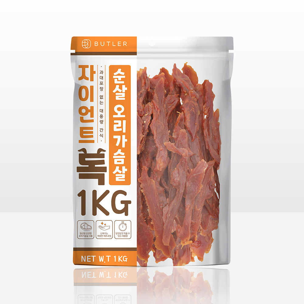 주식회사 버틀러홀딩스 버틀러홀딩스 자이언트독, 오리가슴살 육포, 1kg, 1개