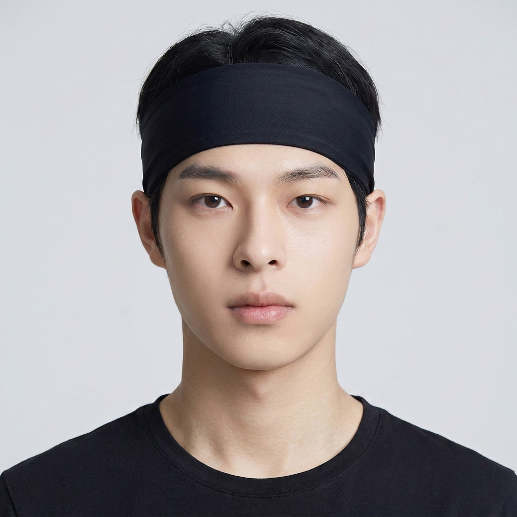 스포츠 헤어밴드, 블랙, 3개
