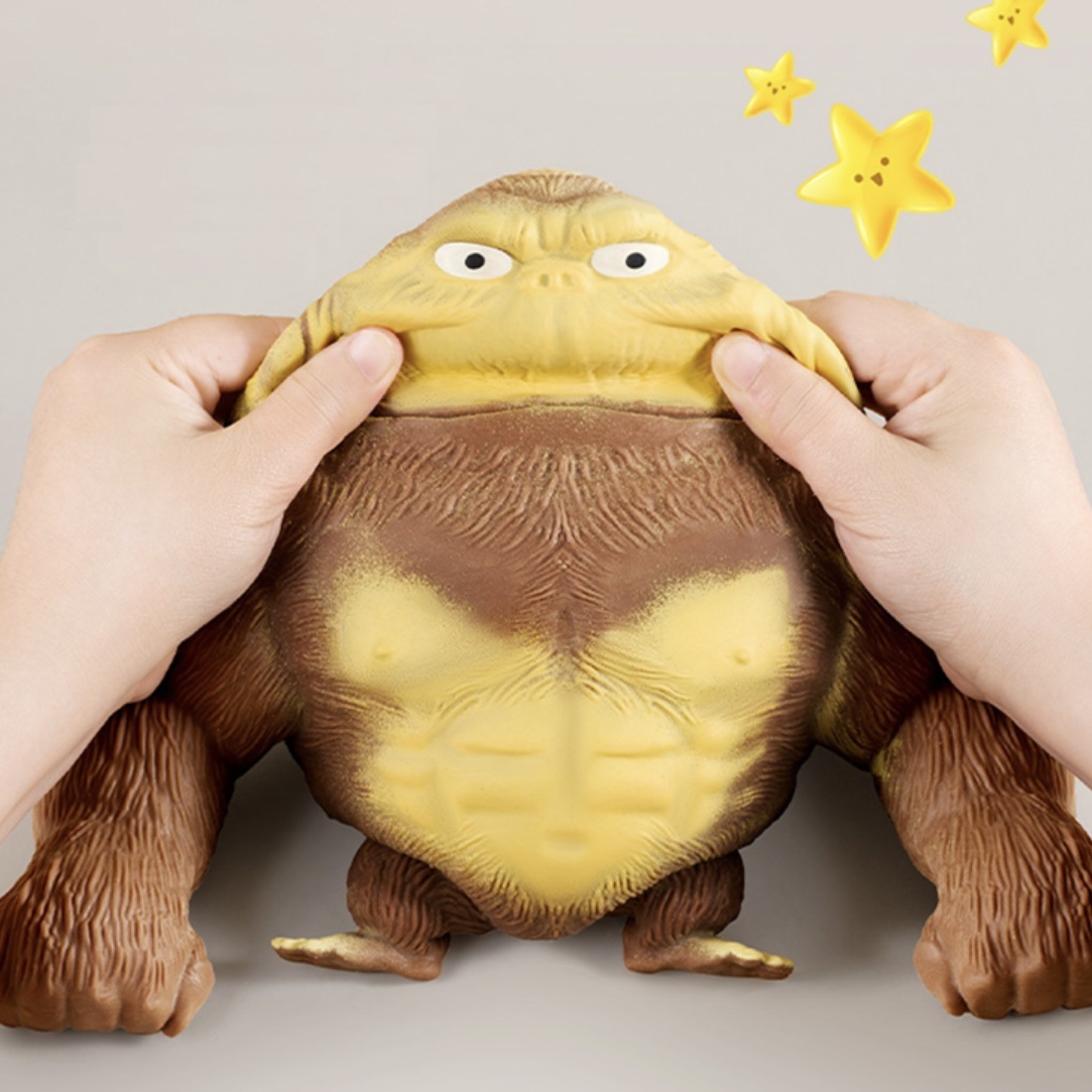 bookaz 스트레스 해소 찐득볼 킹콩 고릴라 인형, 스트레스해소 킹콩, 1개, 15cm