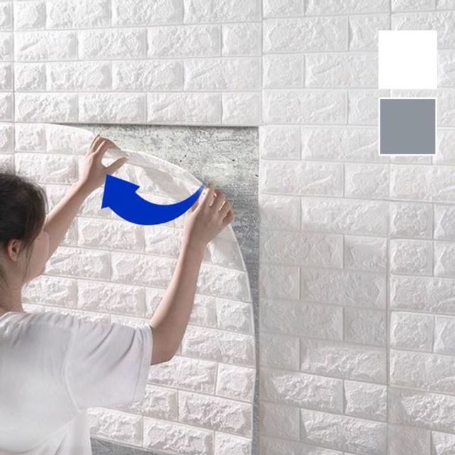 폼블럭 시트지, 화이트, 70cm, 7개