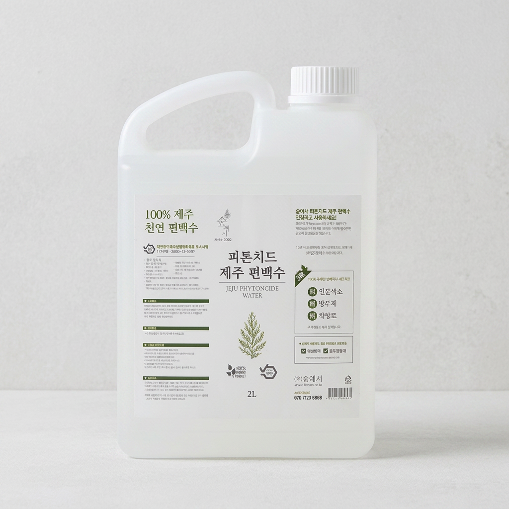 숲에서피톤치드 제주 편백수 천연 탈취제 공간용 스프레이 리필액, 2L, 1통
