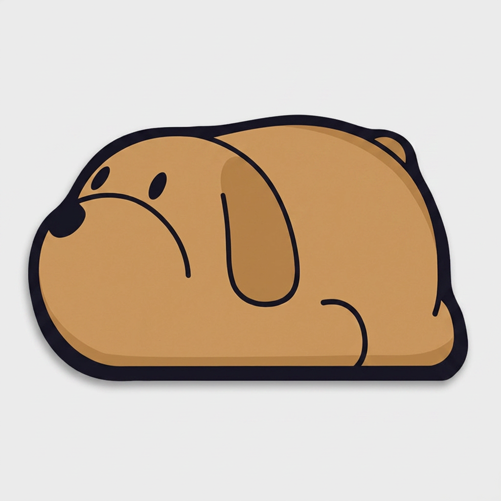 룰루홈 규조토 캐릭터 발매트, 퍼피, 40x60cm, 1개