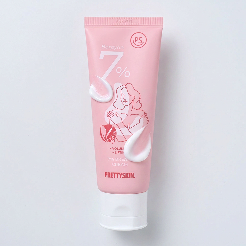 프리티스킨 보르피린 가슴크림, 탄력 마사지크림, 50ml, 1개