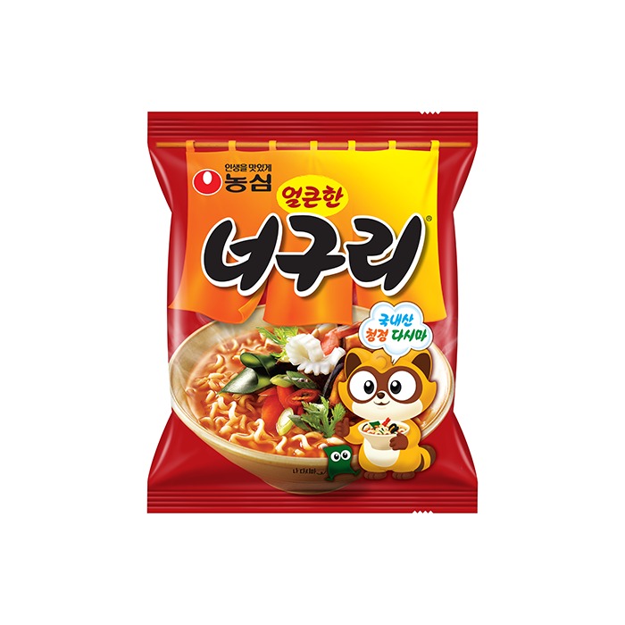 농심 얼큰한 너구리 라면, 120g, 5개입, 1개