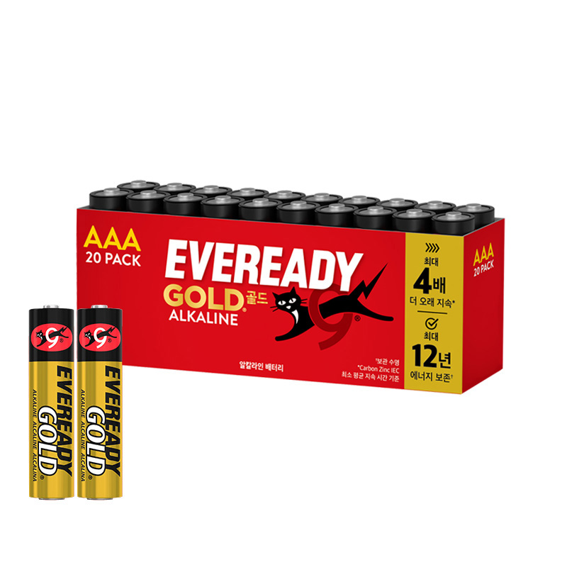 샵피온 (주) 에너자이저 EVR 알카라인 건전지 AAA, 1.5V, 20개