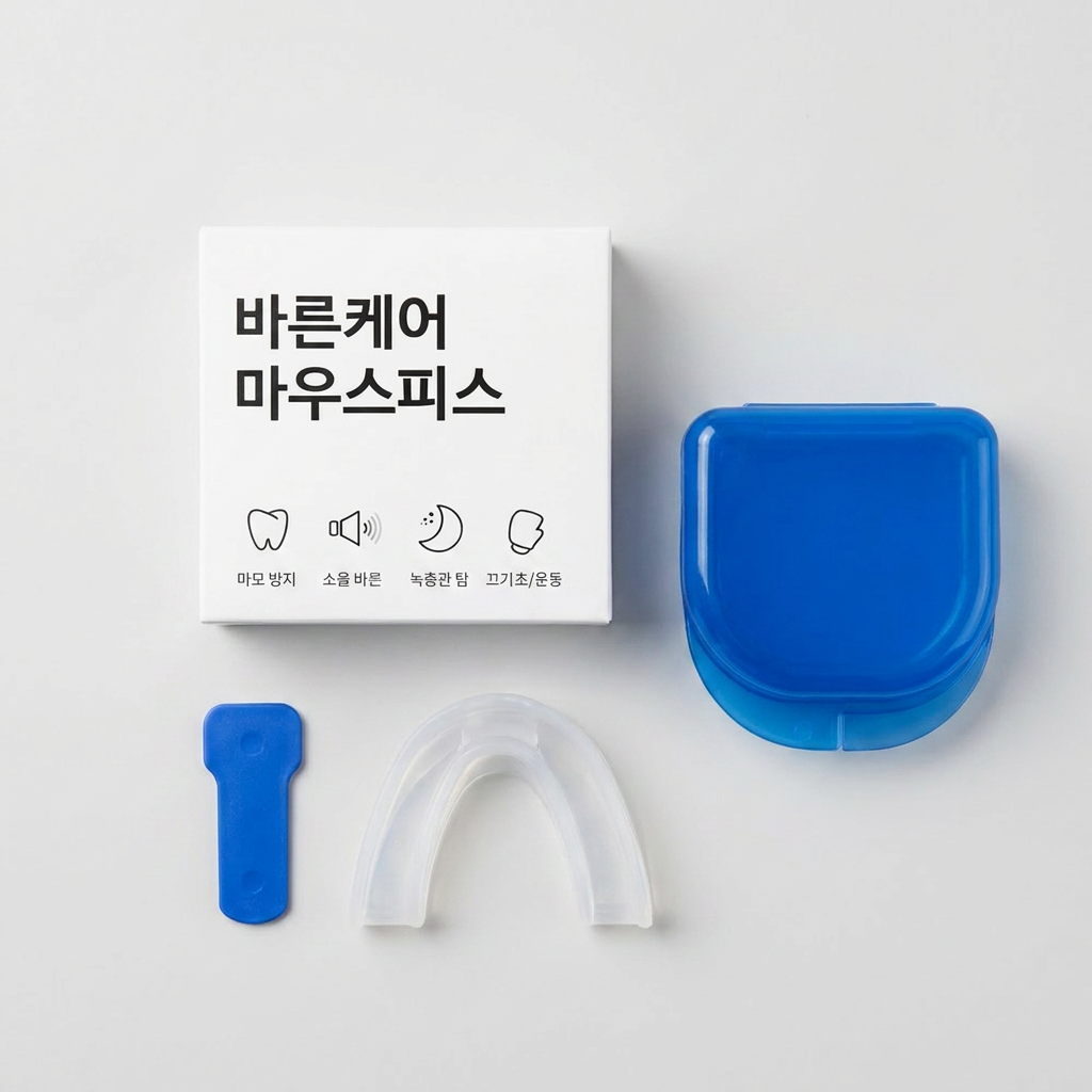 바른케어 수면용 마우스피스, 성인용, 1개