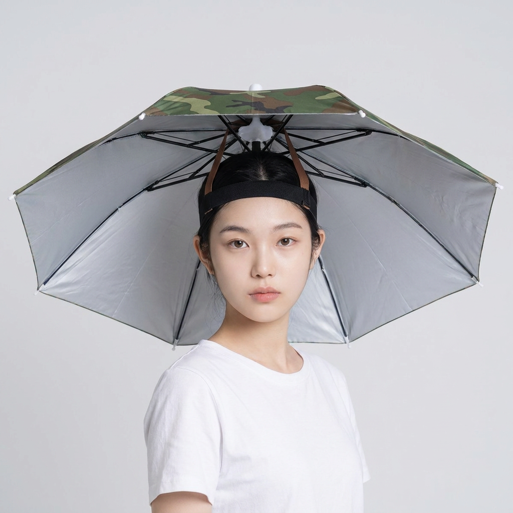핸즈프리 모자우산, 밀리터리, 1개
