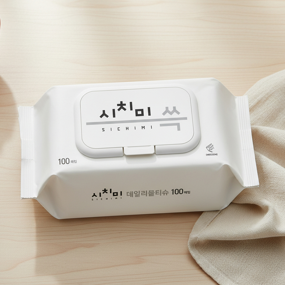 주식회사 한스웰(HANSWELL Inc.) 시치미 쓱 데일리 물티슈 캡형, 100매, 10팩