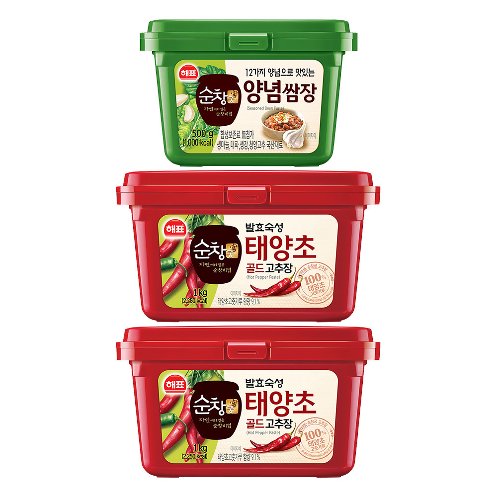 순창궁 태양초 골드 고추장, 1kg, 2개 + 순창궁 양념쌈장, 500g, 1개