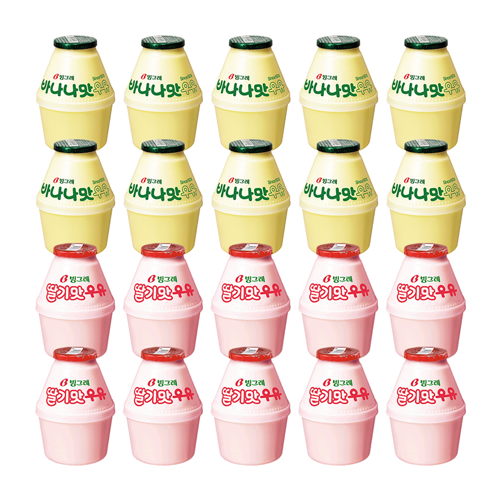 빙그레 바나나맛 우유, 240ml, 10개 + 딸기맛 우유, 240ml, 10개 가격 비교 빙그레 바나나맛 우유, 240ml, 10개 + 딸기맛 우유, 240ml, 10개