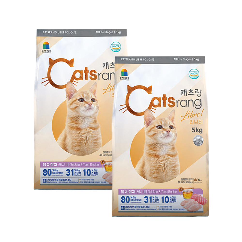 에스티로지스 캐츠랑 리브레 전연령 사료, 5kg, 2개, 닭+참치