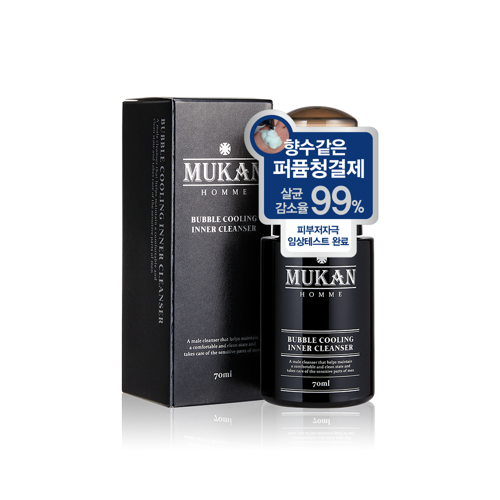 제이씨 (JC) 코퍼레이션 무칸 옴므 버블쿨링 남성청결제, 70ml, 1개