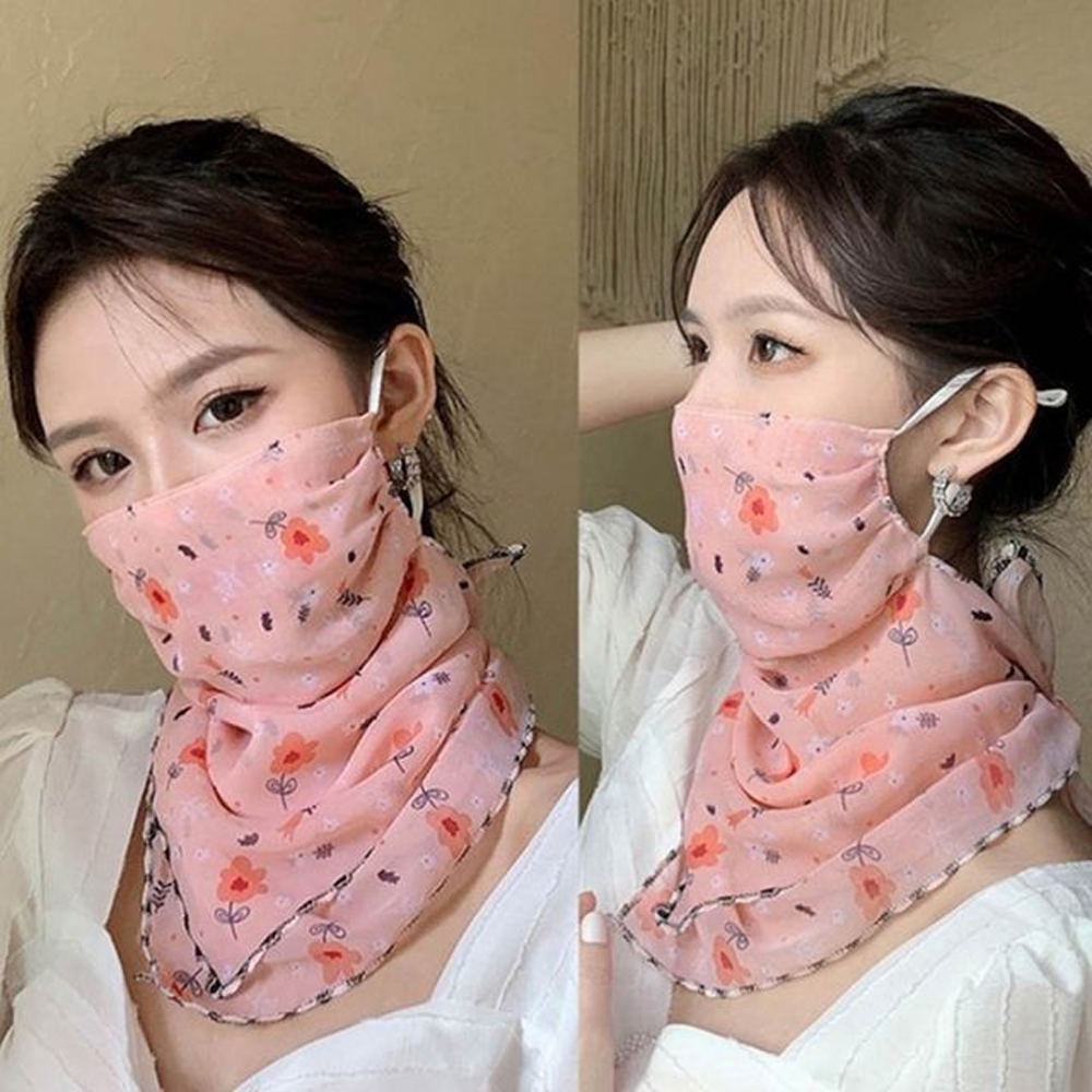 햇빛가리개마스크 얼굴햇빛가리개 등산마스크, 블루, 핑크, 1+1