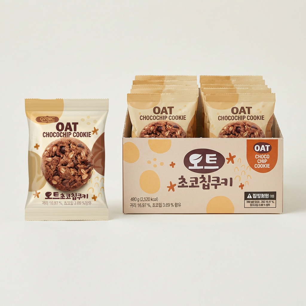 오즈랜드 오트초코칩쿠키, 480g, 4박스
