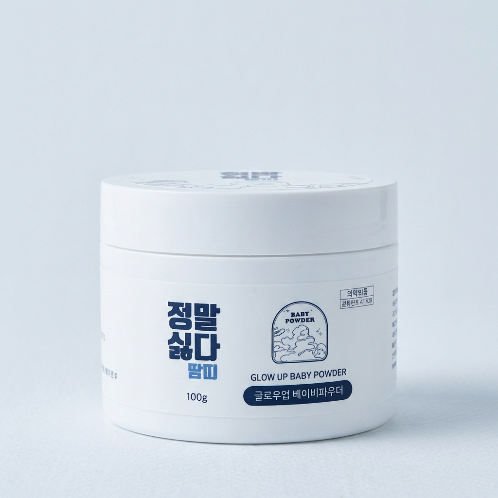 데일리코드 정말싫다 땀띠 글로우업 베이비 파우더, 100g, 3개