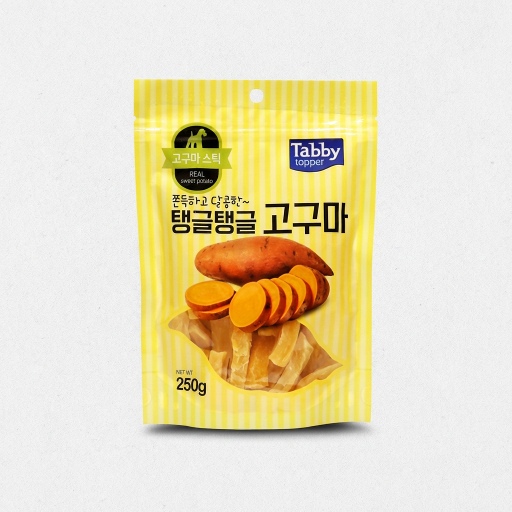 테비 고런치 대용량 강아지간식, 탱글탱글 고구마 스틱, 1kg, 1개