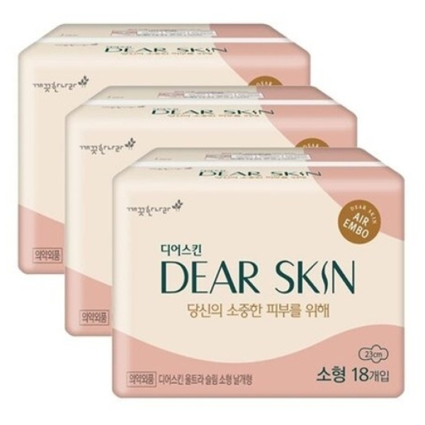 깨끗한나라 디어스킨 에어엠보 생리대, 소형, 18개입, 3팩 가격 추이 깨끗한나라 디어스킨 에어엠보 생리대, 소형, 18개입, 3팩 - 최저가 11,900원