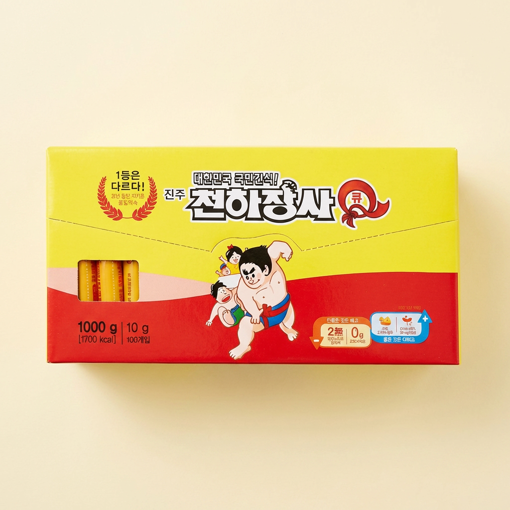진주햄 천하장사 큐, 10g, 100개입