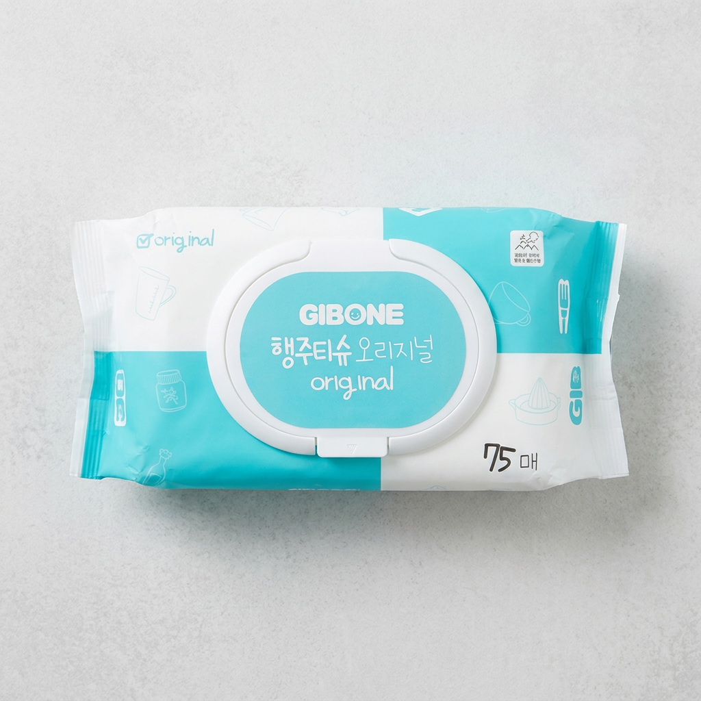 기본에 세균 닦는 행주 티슈 플러스케어, 75매, 4개